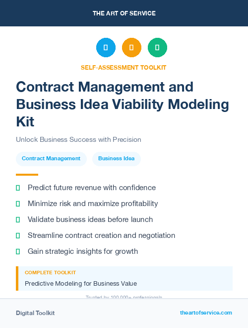 Contract Management and Business Idea Viability Modeling Kit