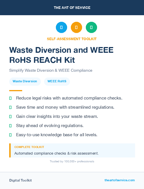 Waste Diversion and WEEE RoHS REACH Kit