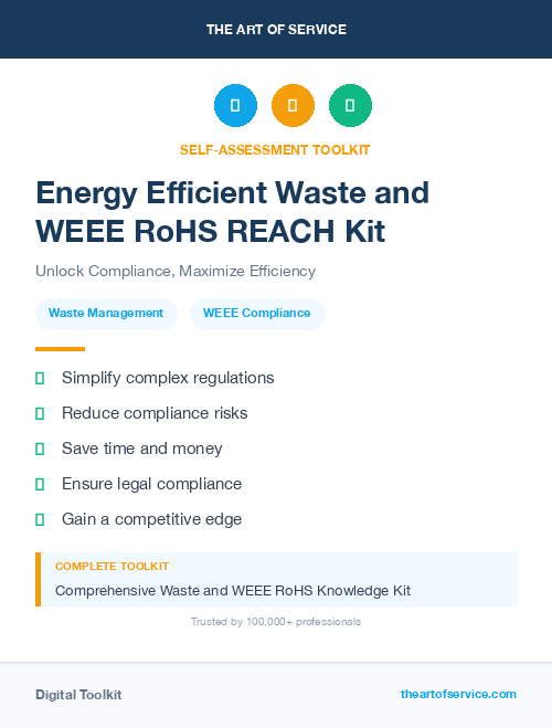 Energy Efficient Waste and WEEE RoHS REACH Kit