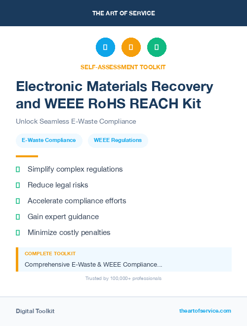 Electronic Materials Recovery and WEEE RoHS REACH Kit
