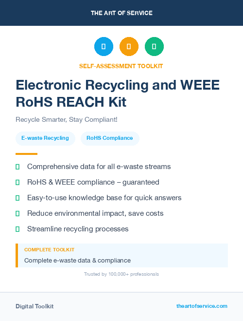 Electronic Recycling and WEEE RoHS REACH Kit
