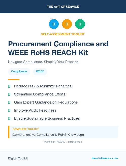 Procurement Compliance and WEEE RoHS REACH Kit
