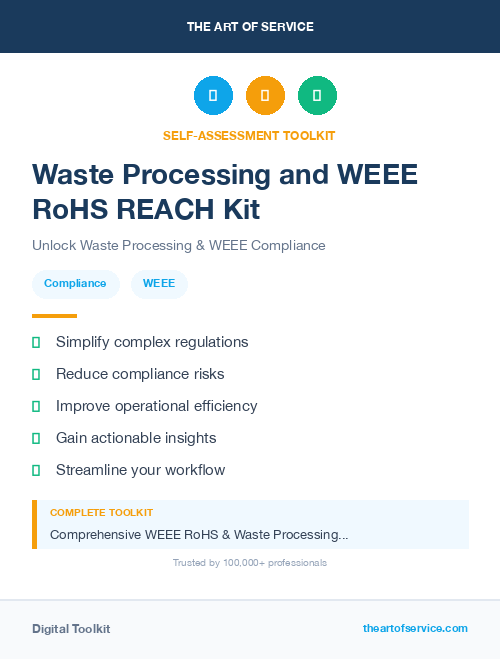 Waste Processing and WEEE RoHS REACH Kit