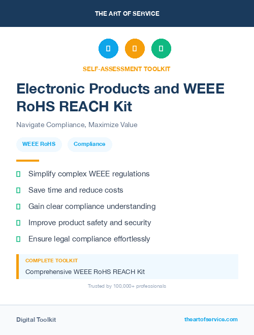 Electronic Products and WEEE RoHS REACH Kit