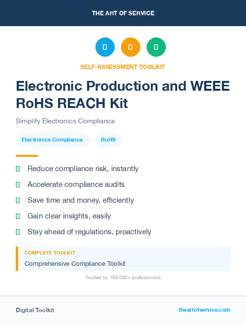 Electronic Production and WEEE RoHS REACH Kit