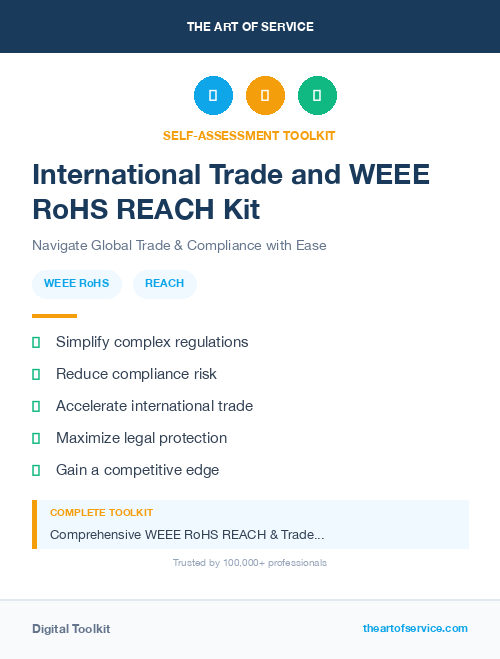 International Trade and WEEE RoHS REACH Kit