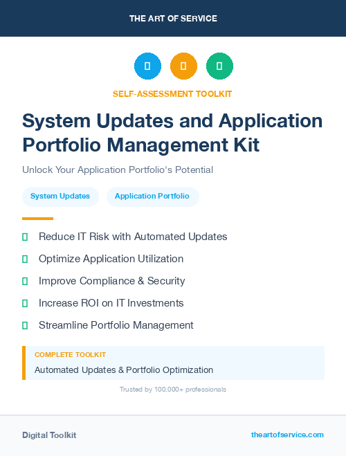 System Updates and Application Portfolio Management Kit