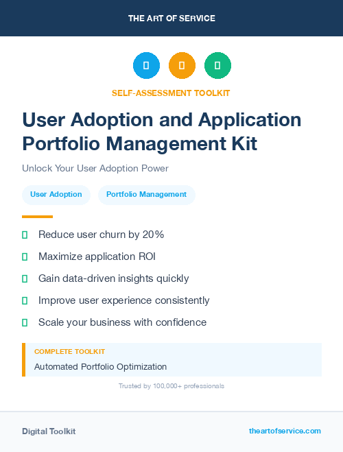 User Adoption and Application Portfolio Management Kit