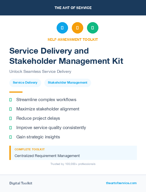 Service Delivery and Stakeholder Management Kit