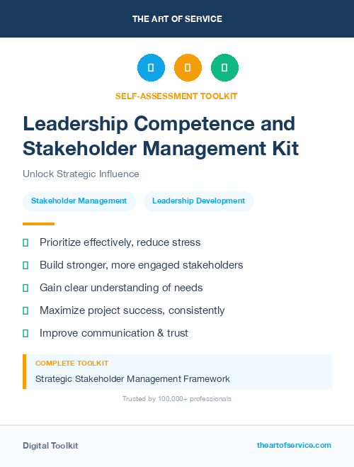 Leadership Competence and Stakeholder Management Kit