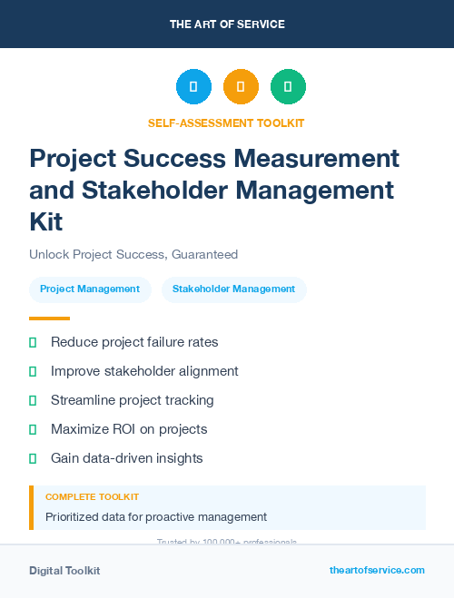 Project Success Measurement and Stakeholder Management Kit
