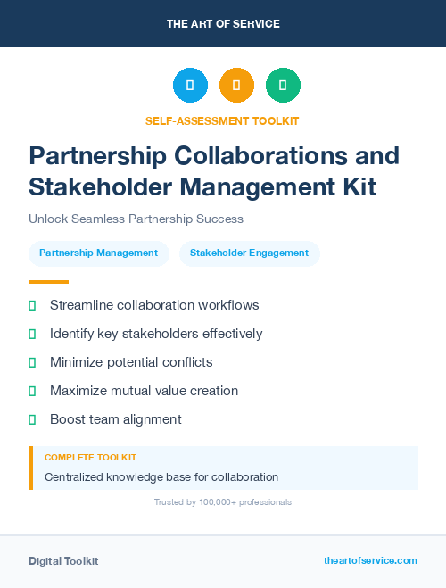 Partnership Collaborations and Stakeholder Management Kit