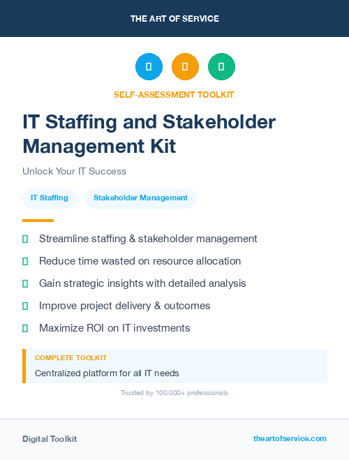 IT Staffing and Stakeholder Management Kit