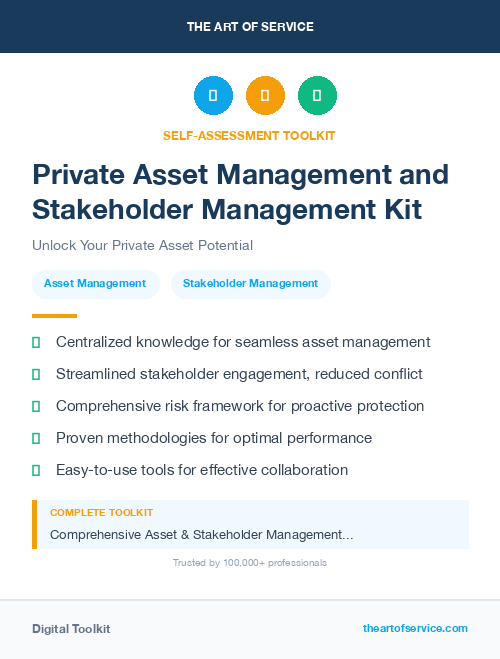 Private Asset Management and Stakeholder Management Kit