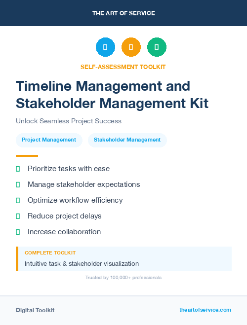 Timeline Management and Stakeholder Management Kit