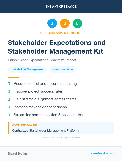 Stakeholder Expectations and Stakeholder Management Kit