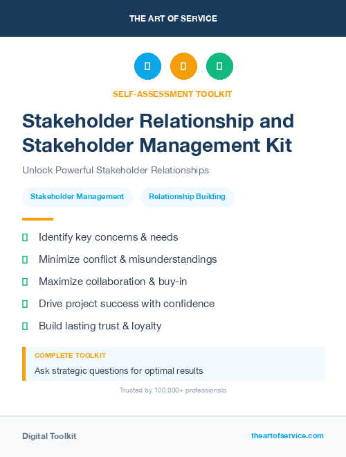 Stakeholder Relationship and Stakeholder Management Kit