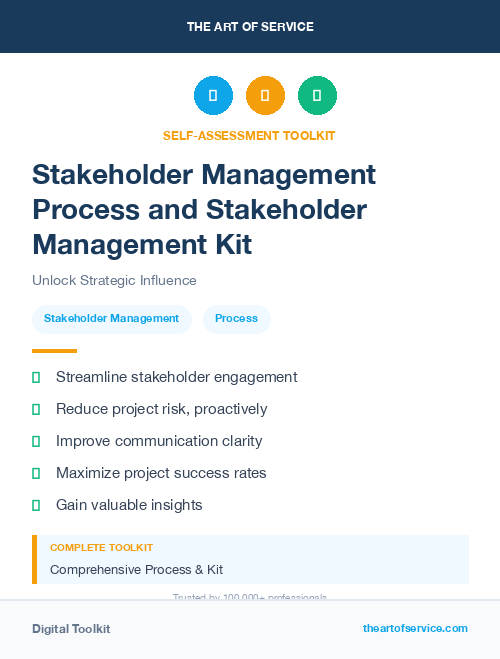 Stakeholder Management Process and Stakeholder Management Kit