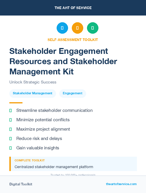Stakeholder Engagement Resources and Stakeholder Management Kit
