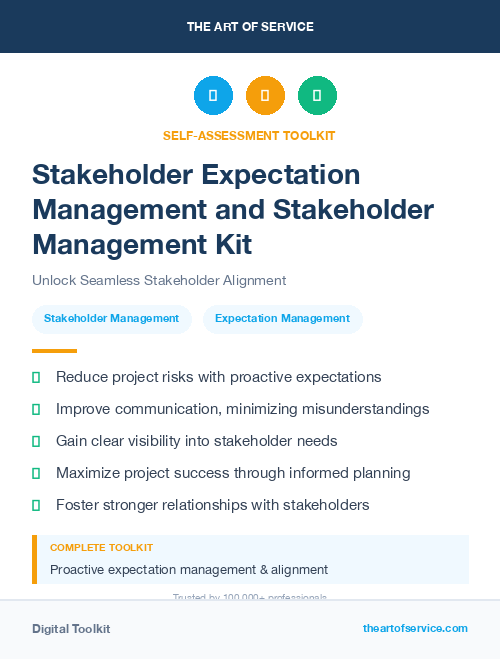 Stakeholder Expectation Management and Stakeholder Management Kit