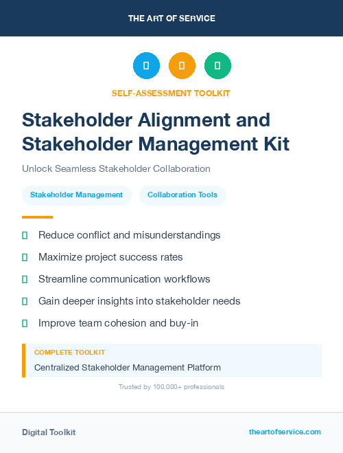 Stakeholder Alignment and Stakeholder Management Kit