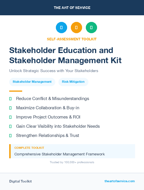 Stakeholder Education and Stakeholder Management Kit