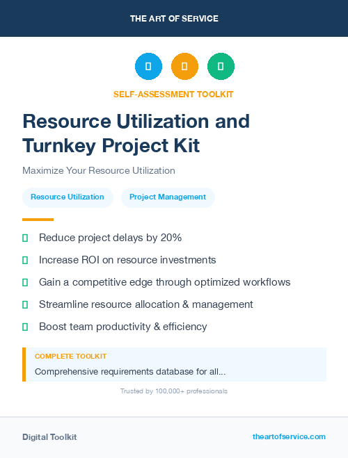 Resource Utilization and Turnkey Project Kit