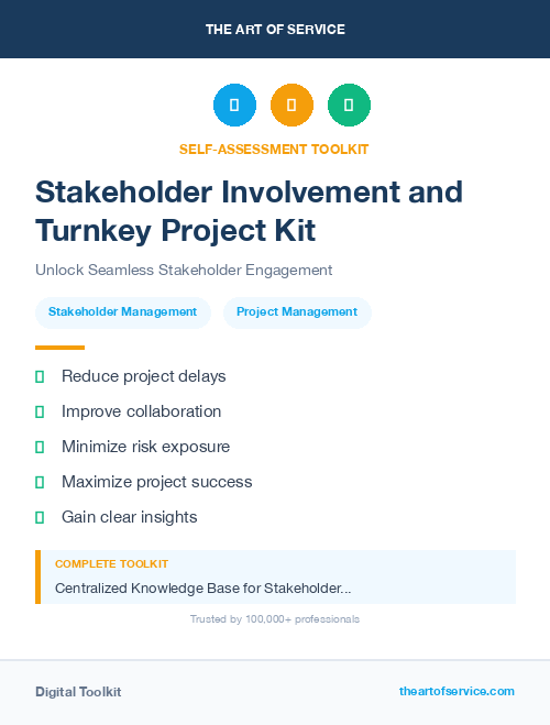 Stakeholder Involvement and Turnkey Project Kit
