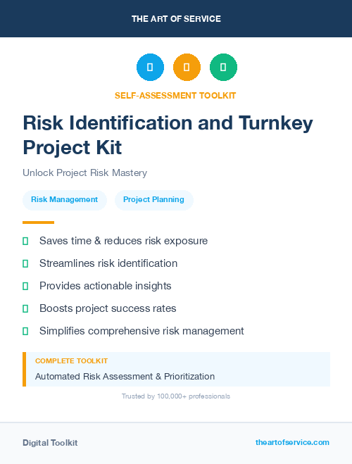 Risk Identification and Turnkey Project Kit