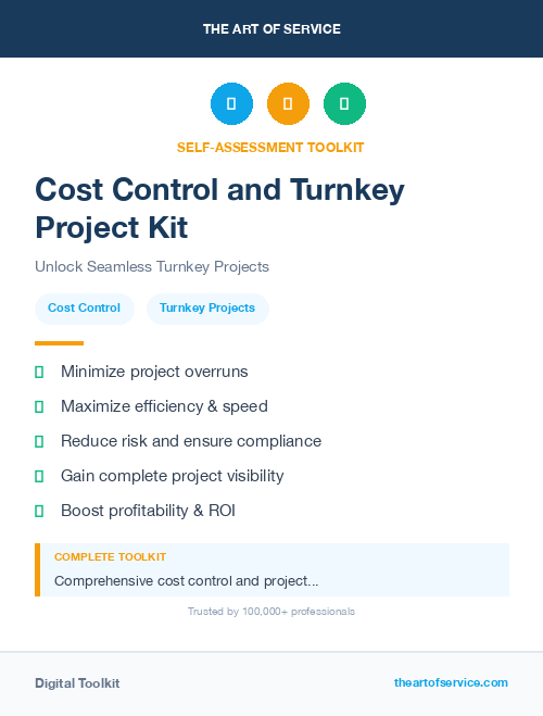 Cost Control and Turnkey Project Kit