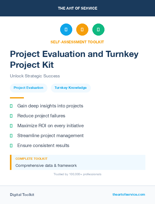 Project Evaluation and Turnkey Project Kit