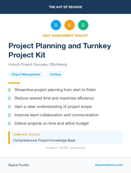 Project Planning and Turnkey Project Kit