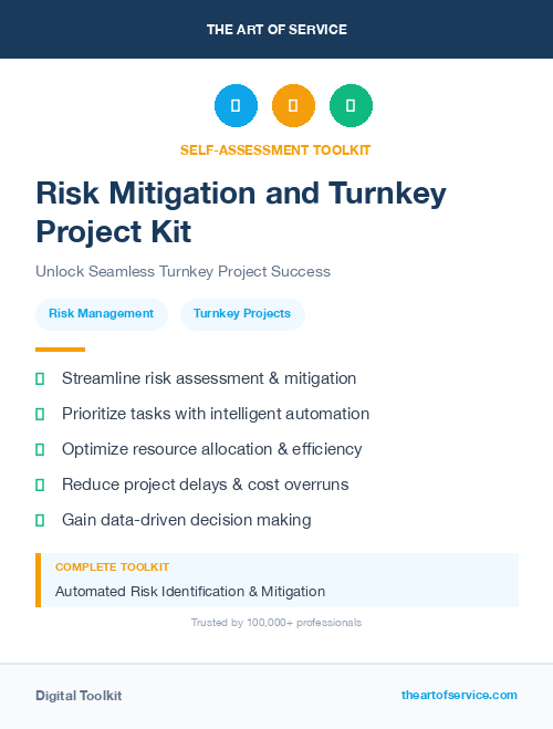 Risk Mitigation and Turnkey Project Kit