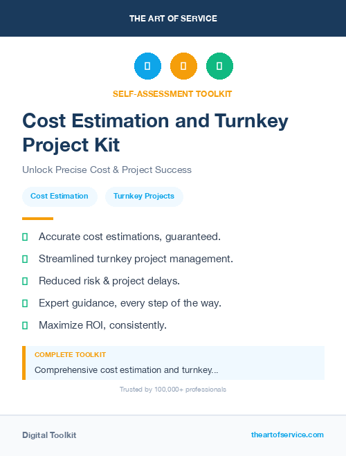 Cost Estimation and Turnkey Project Kit