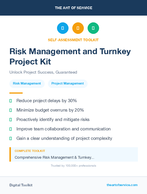 Risk Management and Turnkey Project Kit