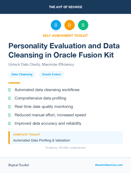 Personality Evaluation and Data Cleansing in Oracle Fusion Kit