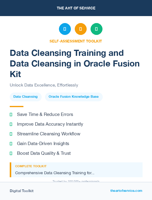 Data Cleansing Training and Data Cleansing in Oracle Fusion Kit