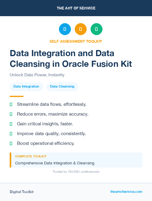 Data Integration and Data Cleansing in Oracle Fusion Kit