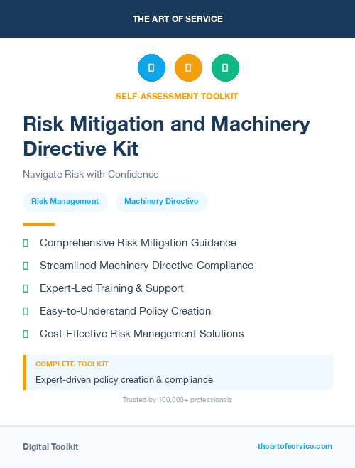 Risk Mitigation and Machinery Directive Kit