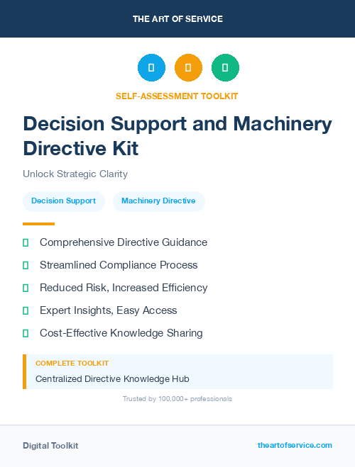 Decision Support and Machinery Directive Kit