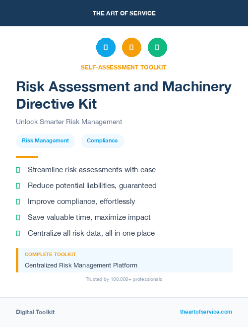 Risk Assessment and Machinery Directive Kit