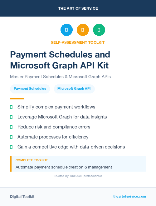 Payment Schedules and Microsoft Graph API Kit