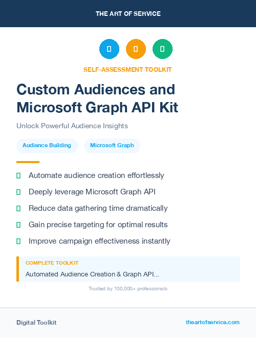 Custom Audiences and Microsoft Graph API Kit