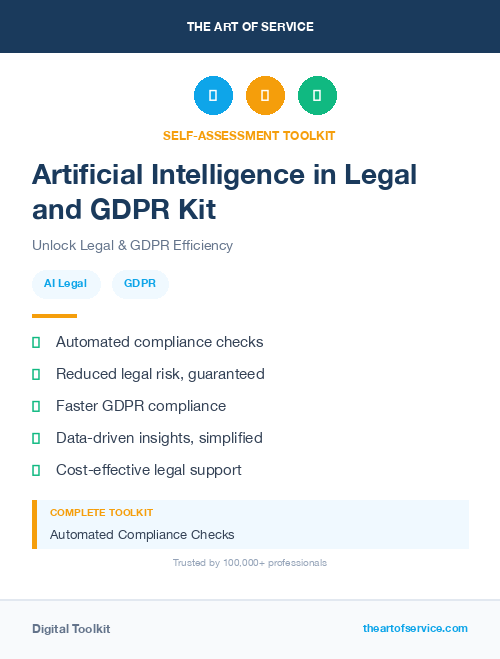 Artificial Intelligence in Legal and GDPR Kit