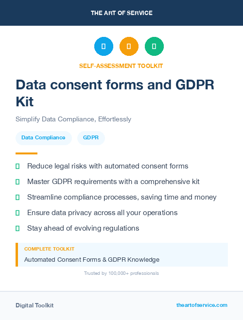 Data consent forms and GDPR Kit