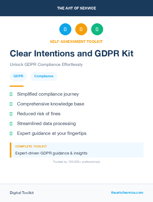 Clear Intentions and GDPR Kit