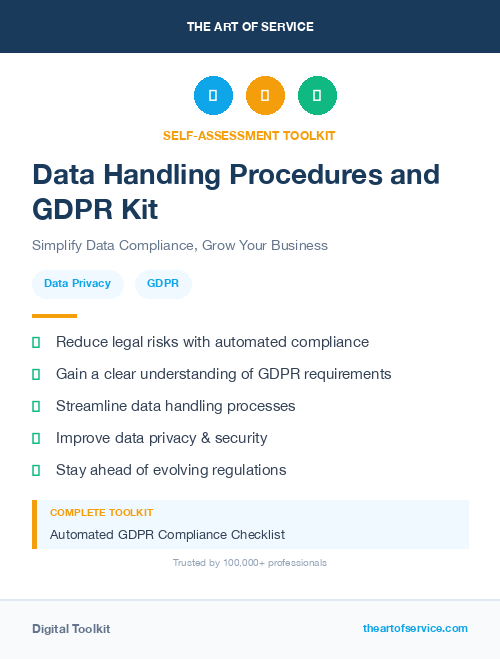 Data Handling Procedures and GDPR Kit
