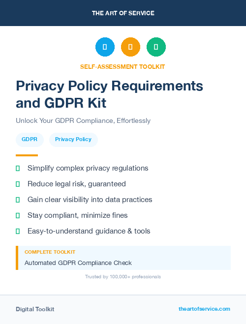 Privacy Policy Requirements and GDPR Kit