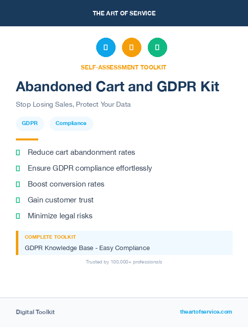 Abandoned Cart and GDPR Kit