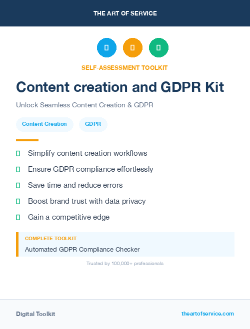 Content creation and GDPR Kit